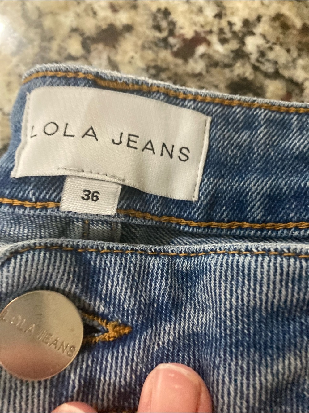LOLA JEANS Women's Mid Blue Denim Jeans